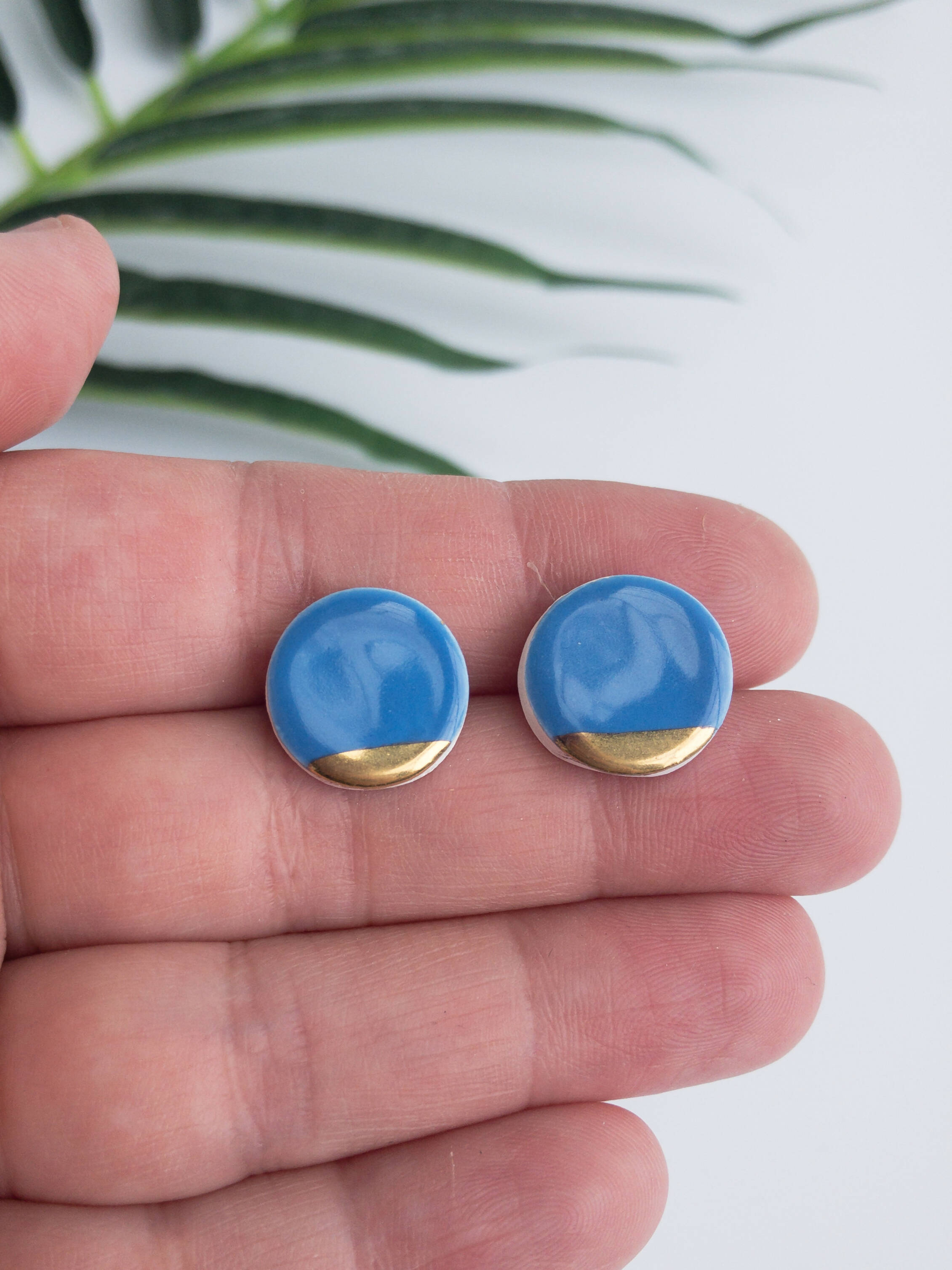 Carolina Blue Studs for Elegant Everyday Wear | Art & Soul