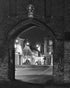 Beverley Market Cross through the North Bar (b/w), Portrait