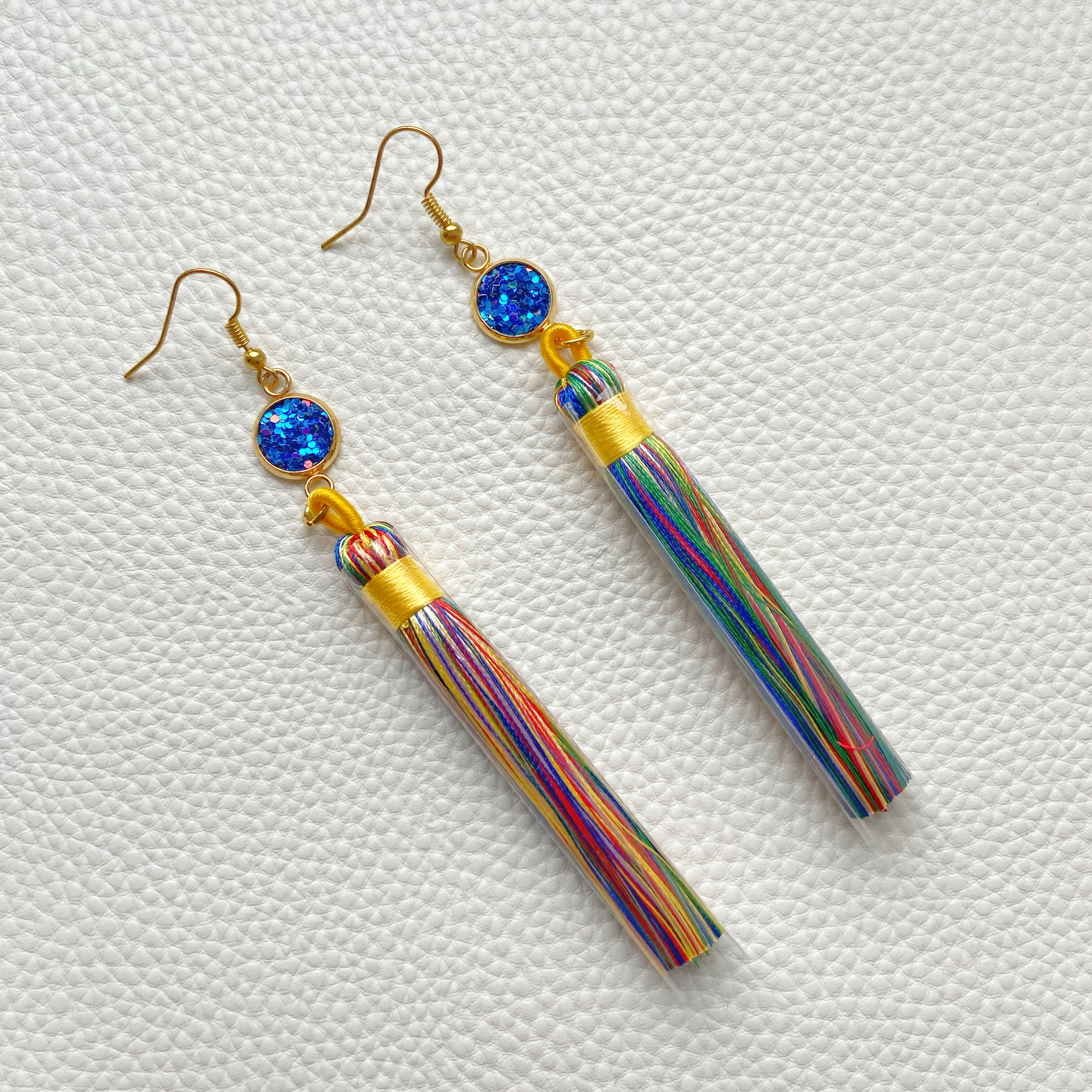 Rainbow Tassel Earrings