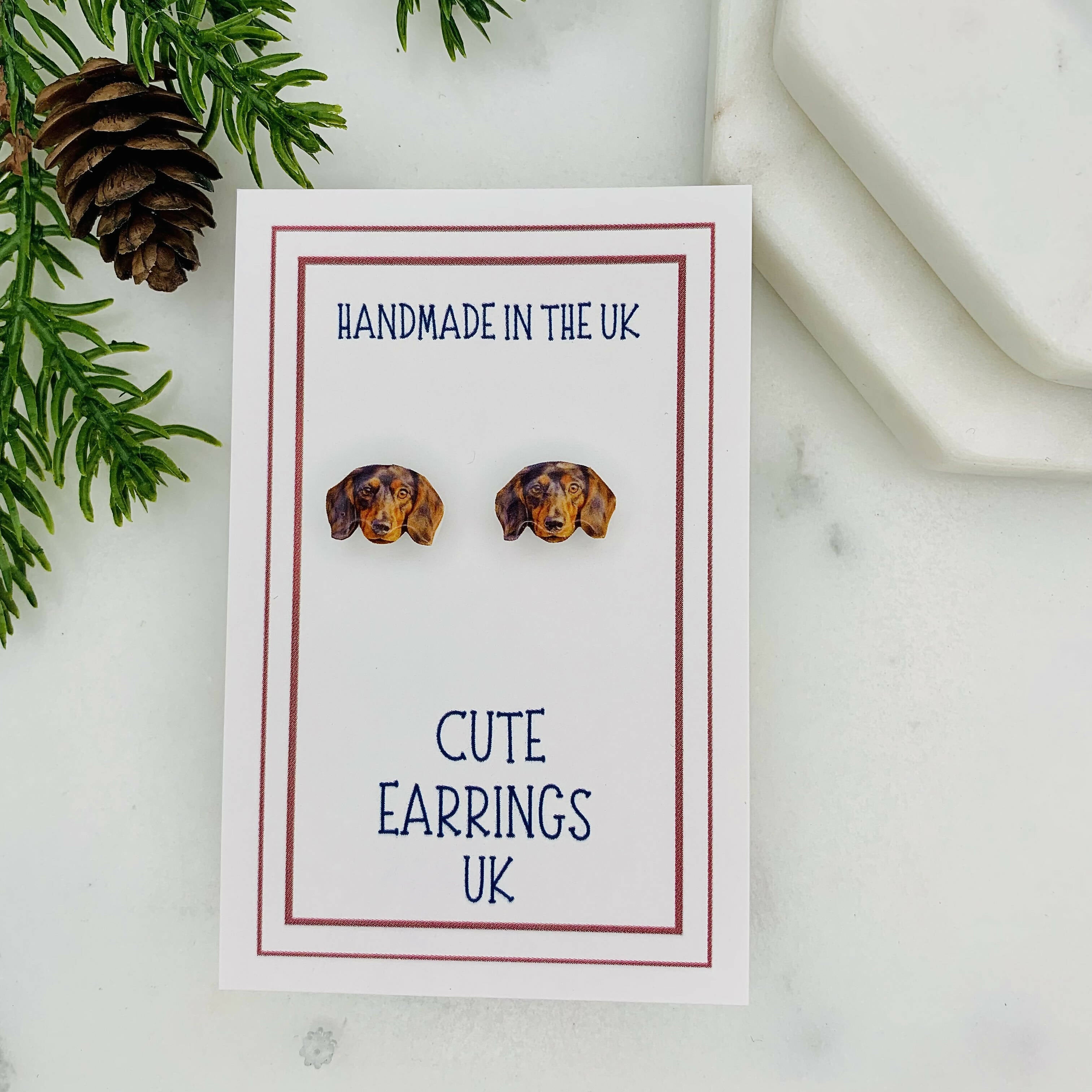 Dachsund Dog Stud Earrings