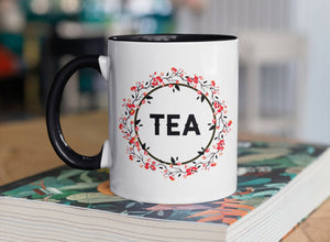 11oz Floral Tea Mug & Coaster Set